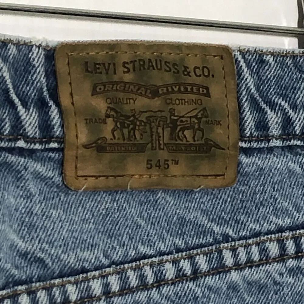 Levi Strauss 545 Jeans Mens 36 30 Blue Vintage Brown Tab 1995 Loose Fit